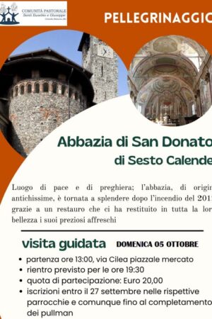 PELLEGRINAGGIO ABBAZIA DI SAN DONATO – DOMENICA 05 OTTOBRE