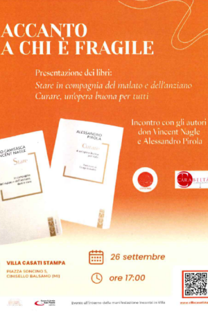 ACCANTO A CHI E’ FRAGILE – 26 SETTEMRBRE H 17.00 –  VILLA CASATI STAMPA