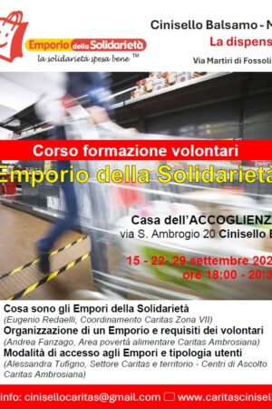 EMPORIO DELLA SOLIDARIETA’ – PROGRAMMA PER I CORSI DI FORMAZIONE