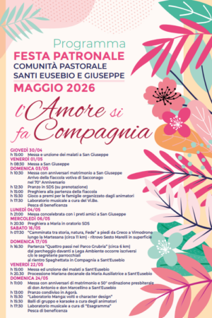 PROGRAMMA FESTA PATRONALE MAGGIO 2026