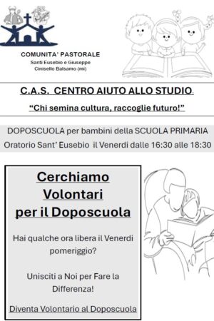 CERCASI VOLONTARI PER IL DOPOSCUOLA