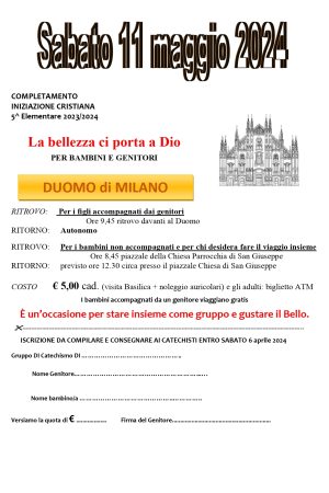11 Maggio 2024 -Visita al Duomo di Milano